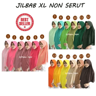 Jilbab serut XL Rp.29.200